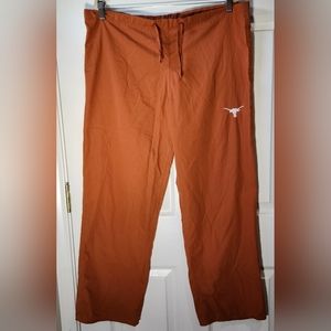 Burcs burnt orange Texas Longhorns medical scrubs bottoms pants size Med…